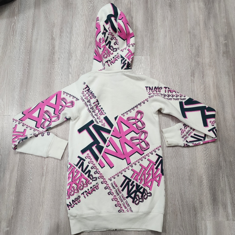 TNA Pink and Black Graphic Hoodie - Picture 2 of 12